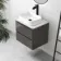 Corsica Tungsten Grey Wall Hung Drawer Vanity with Marble Top & Marin Basin 600mm
