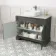 Lucia Graphite Grey Vanity with Marble Top & Curved Counter Top Basin 1030mm