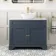 Lucia Inky Blue Vanity with Marble Top & Oval Counter Top Basin 1030mm - Brushed Brass Accents
