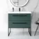Elba Midnight Green Wall Hung Basin Drawer Vanity 800mm with Matt Black Stand