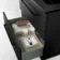 Elba Matt Black Wall Hung Basin Drawer Vanity 600mm with Matt Black Stand