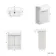 Sicily Fluted Coastal White Vanity with Semi Recessed Basin 600mm - Chrome Handles