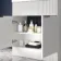 Havana Fluted Coastal White Basin Vanity and Back To Wall Toilet Unit 1300mm (Excludes Toilet) - Black Accents