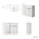 Havana Fluted Coastal White Basin Vanity and Back To Wall Toilet Unit 1100mm (Excludes Toilet) - Chrome Handles - Right Handed