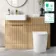 Sicily Fluted Country Oak Combination Vanity Basin with Marble Top & Utah Comfort Height Toilet 1200mm - Brushed Brass Accents