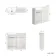 Sicily Fluted Coastal White Vanity and Back To Wall Toilet Unit 1000mm (Excludes Toilet) - Chrome Handles