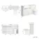 Sicily Fluted Coastal White Combination Vanity Basin and Aruba Toilet 1500mm - Chrome Handles