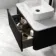 Sorrento Fluted Matt Black Wall Hung Drawer Vanity with Marble Top & Reno Basin 800mm