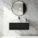 Sorrento Fluted Matt Black Wall Hung Drawer Vanity with Marble Top & Nevis Basin 1000mm