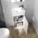 Trent Gloss White Cloakroom Floor Standing Basin Vanity 400mm and Toilet Set