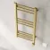 Barcelona Electric Brushed Brass Straight Heated Towel Rail 800x400mm
