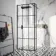 Munich Matt Black Grid 8mm Wet Room Shower Glass 900mm & 250mm Return Panel