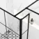 Munich Matt Black Grid 8mm Walk In Shower Enclosure 1200mm & 900mm Glass with Pivotal Return Panel