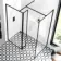 Munich Matt Black Framed 8mm Walk In Shower Enclosure 800mm & 900mm Glass with Pivotal Return Panel