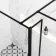 Munich Matt Black Framed 8mm Walk In Shower Enclosure 1200mm & 800mm Glass with Pivotal Return Panel