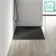 Tokyo Rectangular Matt Black Slate Texture Stone Shower Tray 1100x800mm
