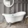 Tonbridge 1750mm Roll Top Bath - Chrome Ball Feet