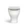 Kansas Traditional Rimless Back To Wall Toilet With Cotton White Wooden Seat - Brushed Brass Hinges