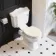 Lima Traditional Close Coupled Toilet With Chalk White Wooden Seat