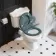 Lima Traditional Close Coupled Toilet With Midnight Green Wooden Seat