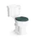 Lima Traditional Close Coupled Toilet With Midnight Green Wooden Seat