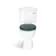 Lima Traditional Close Coupled Toilet With Midnight Green Wooden Seat