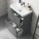 Corsica Storm Grey Slimline Basin Drawer Vanity 600mm
