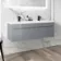 Trent Stone Grey Wall Hung Double Basin Drawer Vanity 1200mm