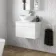 Trent Gloss White Wall Hung Drawer Vanity with Oval Counter Top Basin 600mm