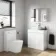 Trent Gloss White Vanity with Curved Counter Top Basin 800mm