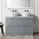 Trent Stone Grey Double Vanity Drawer with Marble Top & Oval Counter Top Basin 1200mm