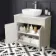 Bermuda Chalk White Cabinet with Marble Top 800mm - Excludes Counter Top Basin