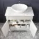 Lucia Chalk White Vanity with Marble Top & Oval Counter Top Basin 840mm