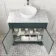 Lucia Inky Blue Vanity with Marble Top & Round Counter Top Basin 840mm