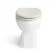 Monaco Chalk White Combination Vanity Basin with Marble Top and Hudson Toilet with Wooden Seat 1500mm - Brushed Brass Accents