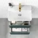 Corsica Midnight Green Wall Hung Slimline Basin Drawer Vanity 500mm