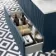 Crete Fluted Navy Blue Wall Hung Drawer Vanity with Marble Top & Marin Basin 800mm