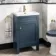 Bermuda Inky Blue Basin Vanity 500mm - Brushed Brass Accents