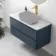 Corsica Inky Blue Drawer Vanity with Marble Top 1000mm - Excludes Counter Top Basin