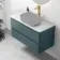 Corsica Midnight Green Drawer Vanity with Marble Top 1000mm - Excludes Counter Top Basin