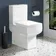 Portland Fully Back to Wall Close Coupled Toilet With Soft Close Slim Seat