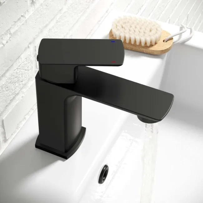 Mersey Matt Black Basin Mixer Tap