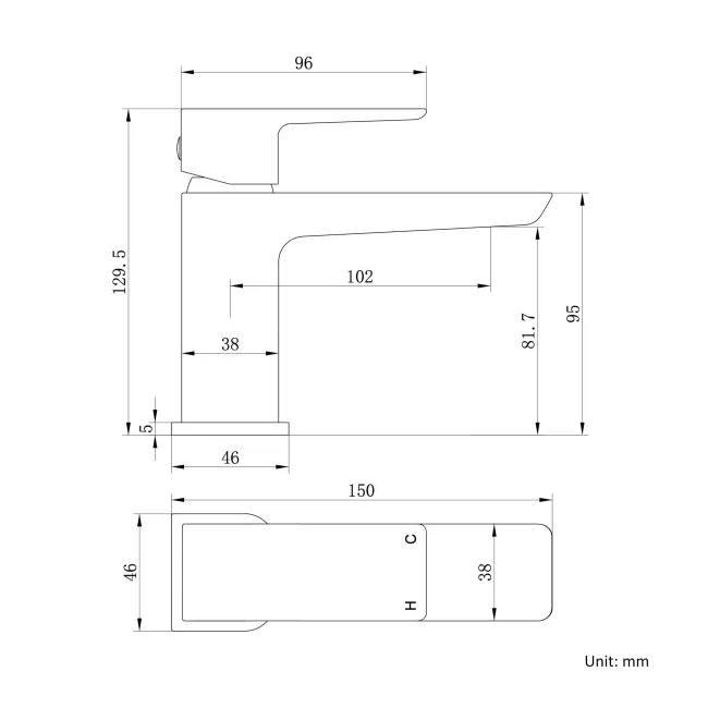 Soar Brushed Brass Cloakroom Basin Mixer Tap