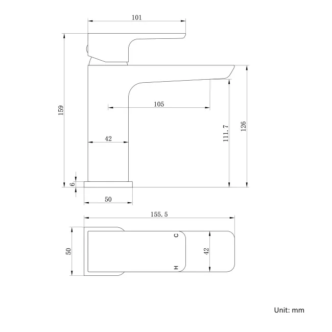 Soar Brushed Brass Basin Mixer Tap