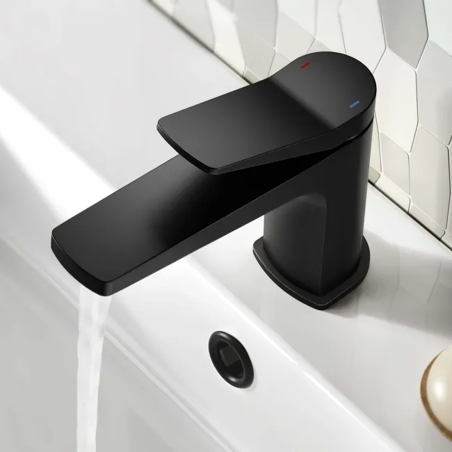 Aire Matt Black Basin Mixer Tap
