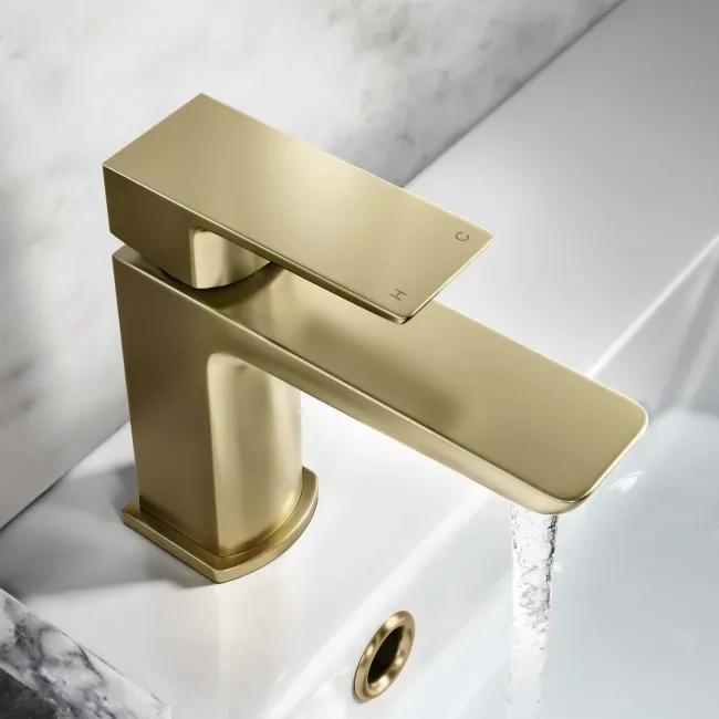 Ribble Brushed Brass Basin Mixer Tap