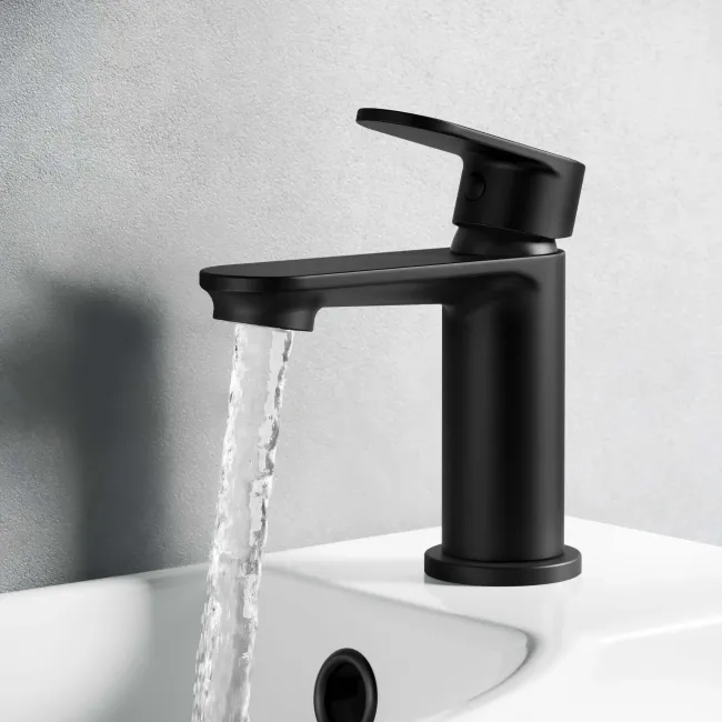 Avill Matt Black Cloakroom Basin Mixer Tap