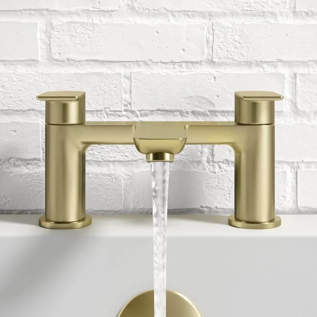 Lusk Brushed Brass Bath Filler