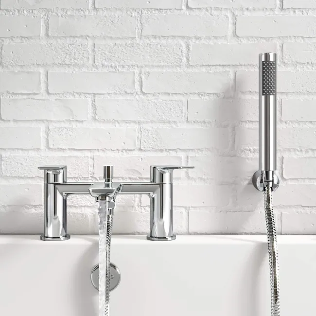 Lusk Chrome Bath Filler & Handheld Shower