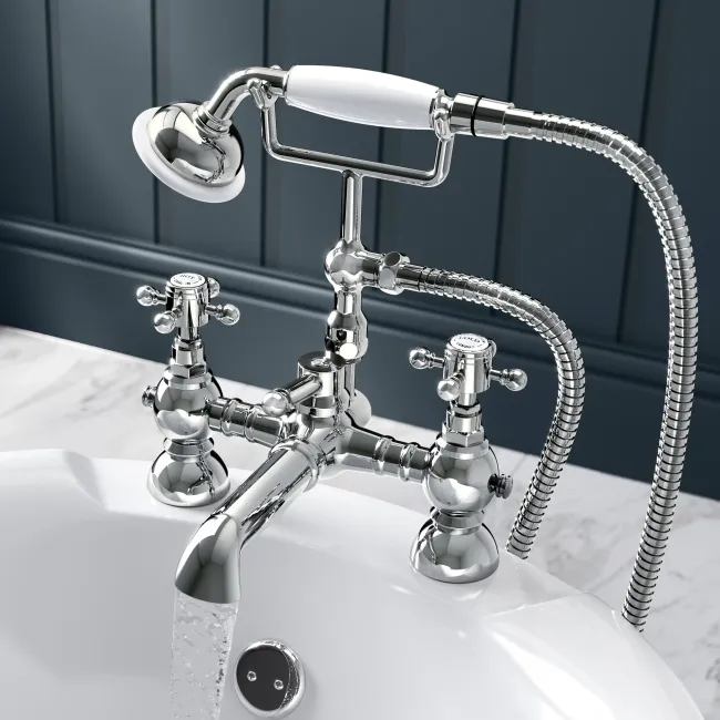 Tweed Traditional Chrome Bath Shower Mixer Tap